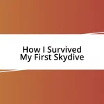 How I Survived My First Skydive